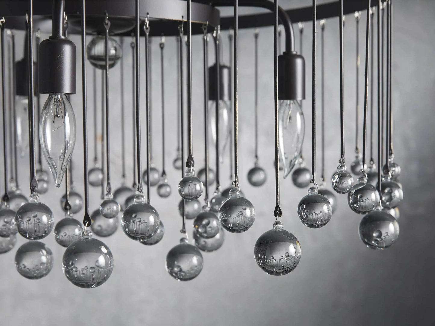 Crystal Ball Aubrey Round Chandelier 5 Light / 8 Light
