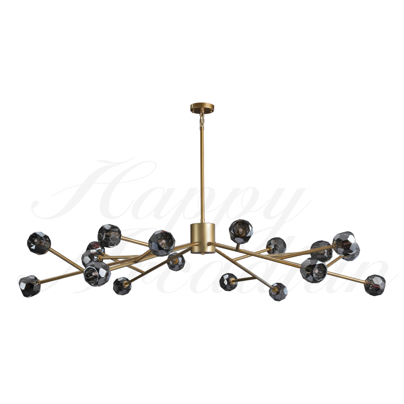 xinyue Lighting De Smoke Crystal Round Chandelier 60"