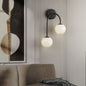 Alabaster Glo Modern Wall Sconce In Bedroom
