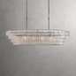Ghiaccio Art Glass Oval Chandelier