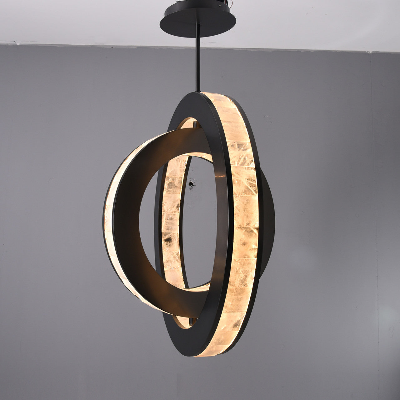 Rosario Bronze Luxury Rock Crystal Pendant Lighting