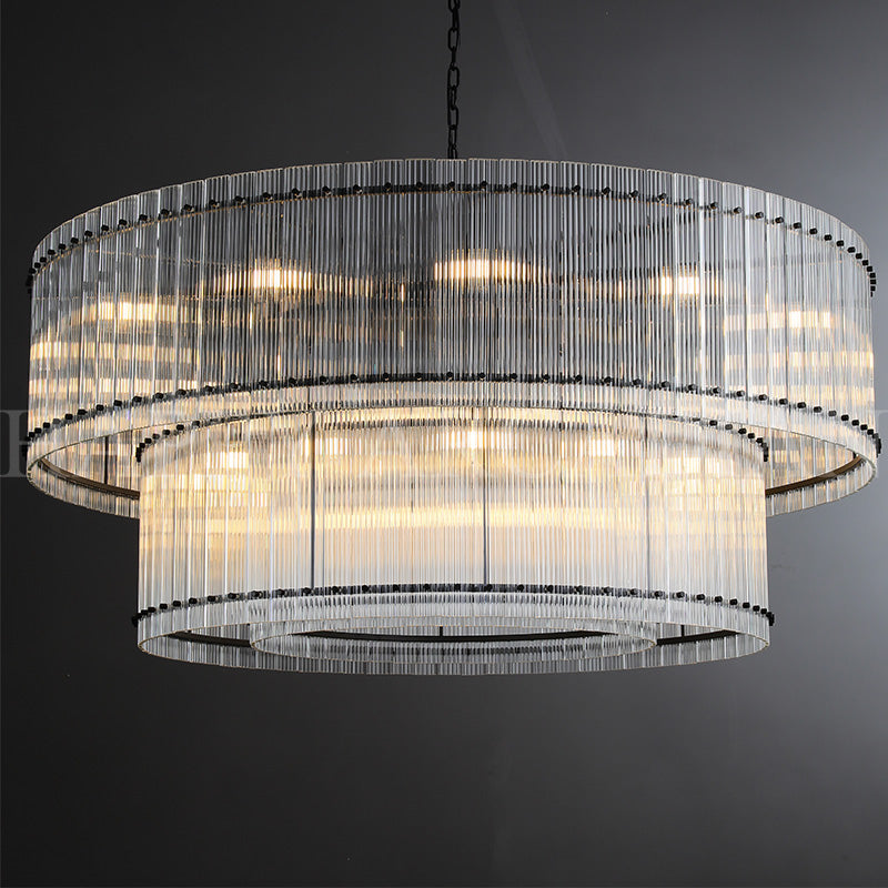 xinyue Lighting Damian Two-Tier Round Chandelier 60"