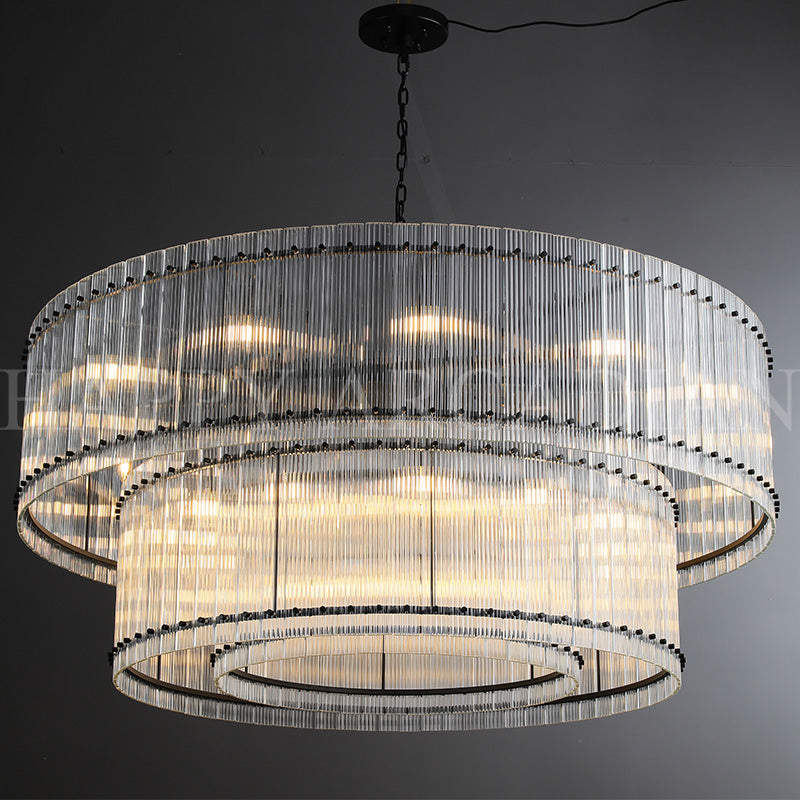 xinyue Lighting Damian Two-Tier Round Chandelier 60"
