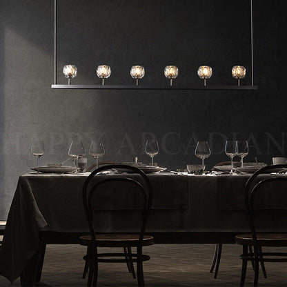 xinyue Lighting Bola De Modern Cristal Crystal Linear Chandelier 60"