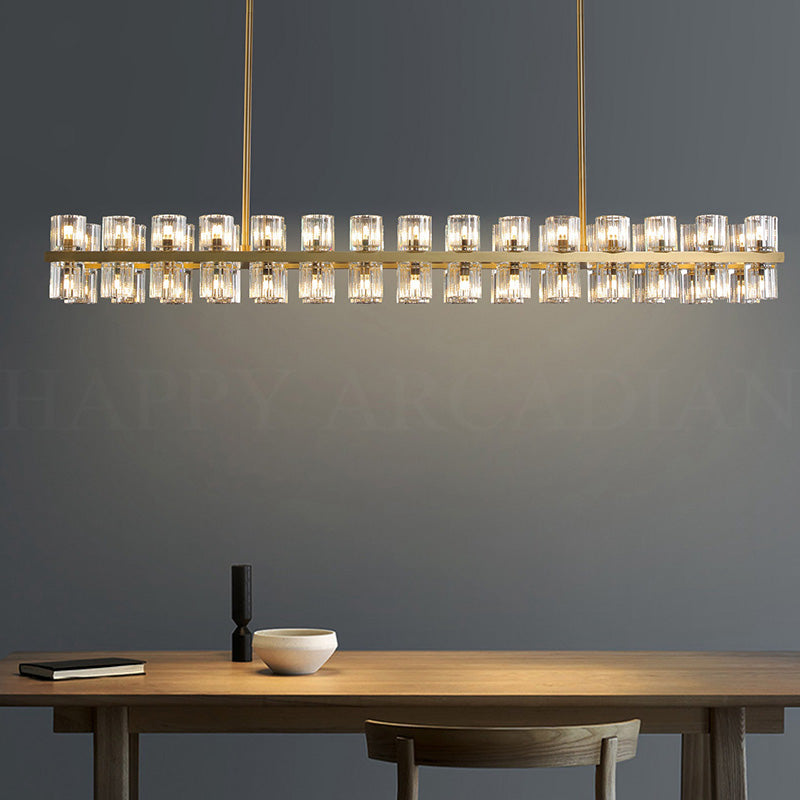xinyue Lighting  Harrison Crystal Rectangular Chandelier 54" 72"