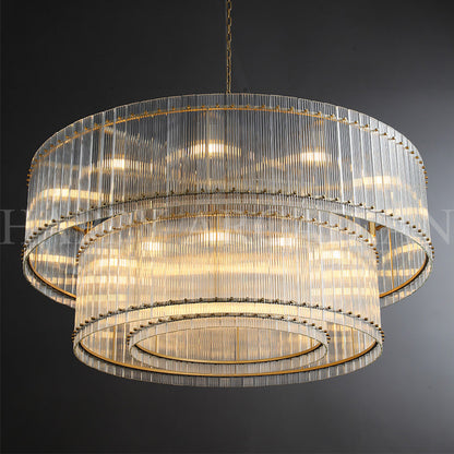 xinyue Lighting Damian Two-Tier Round Chandelier 60"