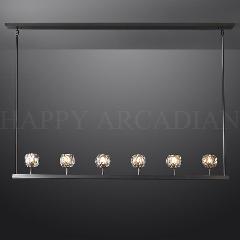 xinyue Lighting Bola De Modern Cristal Crystal Linear Chandelier 60"