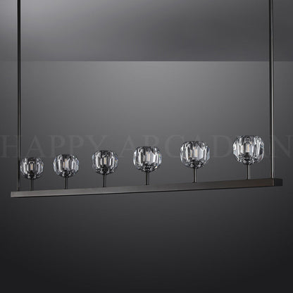 xinyue Lighting Bola De Modern Cristal Crystal Linear Chandelier 60"