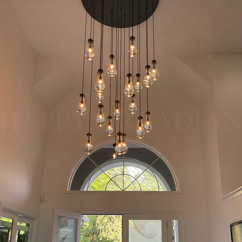 xinyue Lighting Raindrop Round Chandelier 47",21-Lights