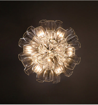 Christian Luxury Glass Lotus Hotel Hallway Stairway Chandelier