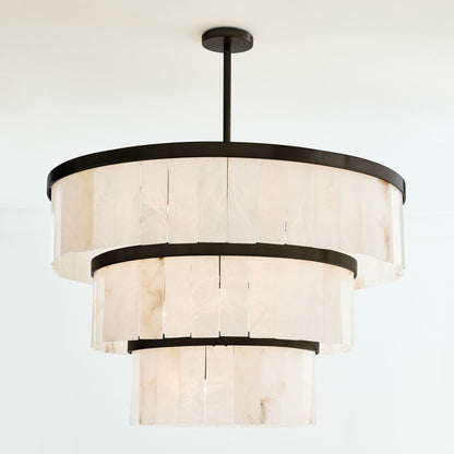 Windham Alabaster 3 Tier Chandelier