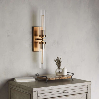 Andreas Glass Modern Wall Lamp 2 Light