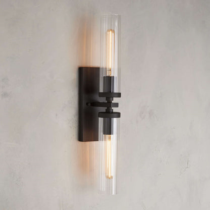 Andreas Glass Modern Wall Lamp 2 Light