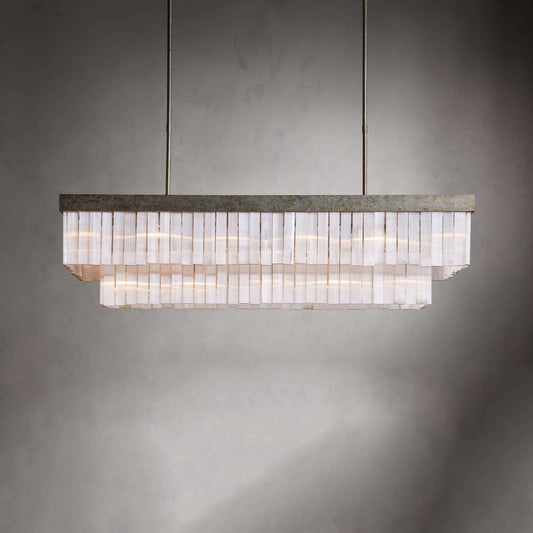 Cameron Luxury Selenite Linear Chandelier 49'' 59''