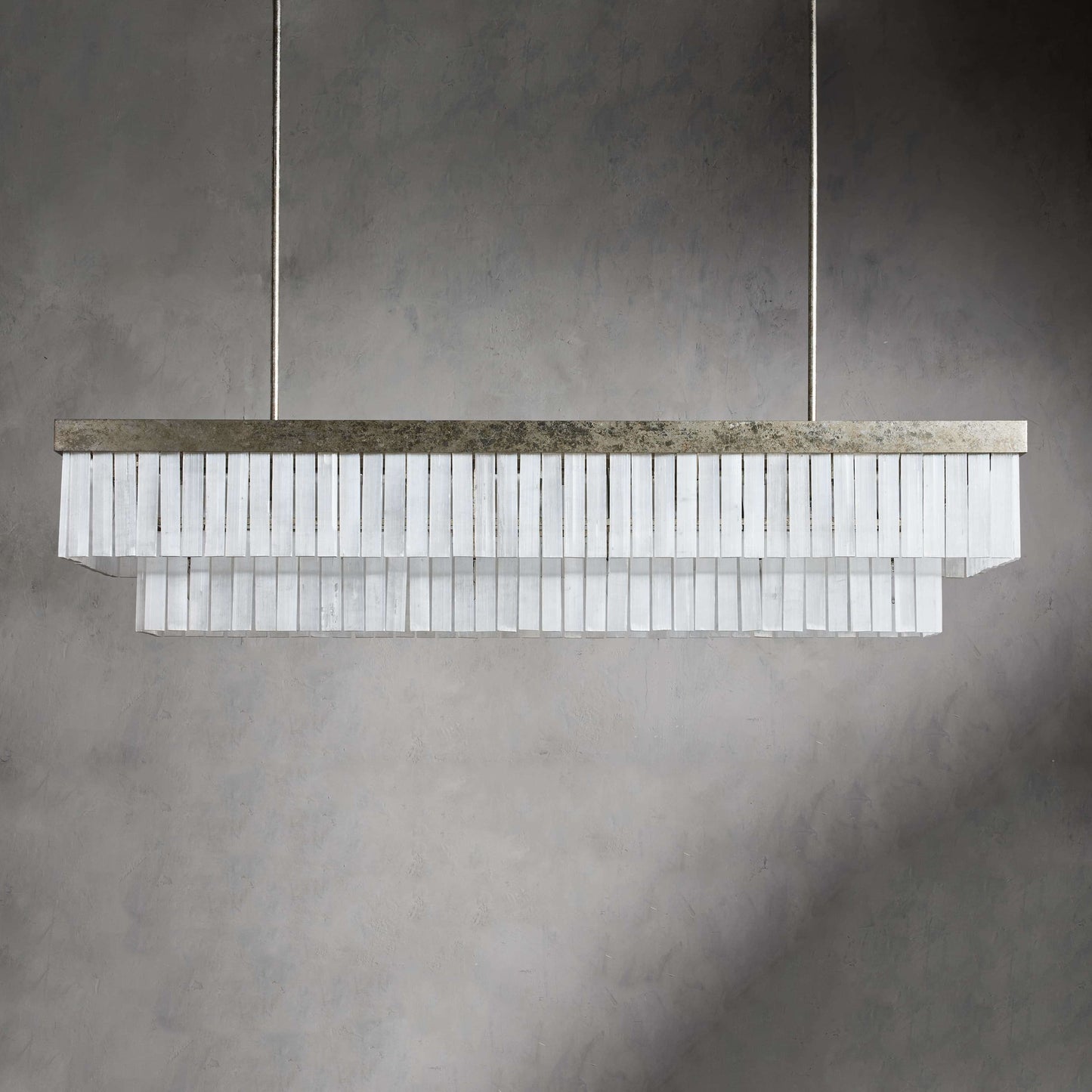 Cameron Luxury Selenite Linear Chandelier 49'' 59''