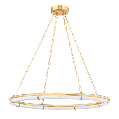 Natalie Modern Round Indoor Alabaster Chandelier