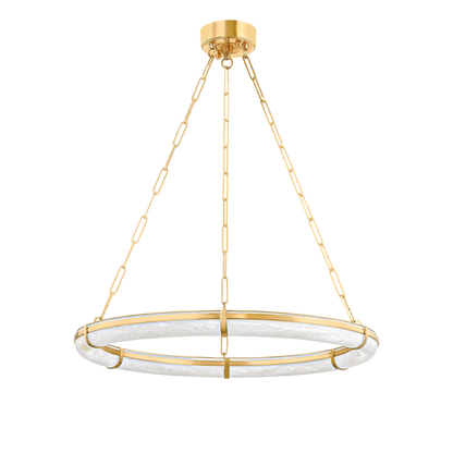 Natalie Modern Round Indoor Alabaster Chandelier