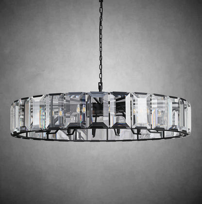xinyue Lighting Crystal Round Chandelier for Living Room Bedroom Dining Room