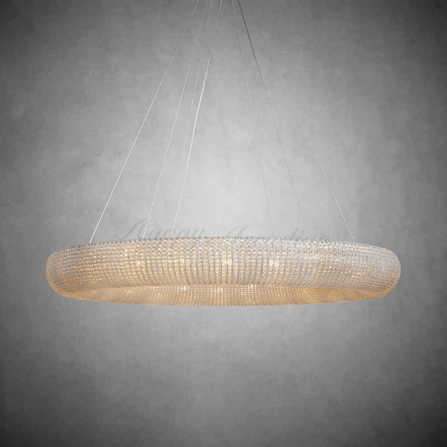 Amber Luxury Crystal Clear Round Chandeliers