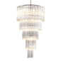 Alpina Modern Glass Chandelier - Nickel