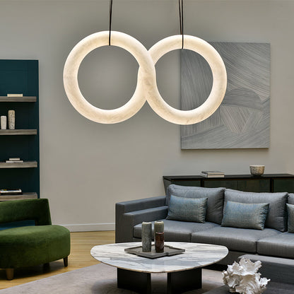Caleb Luxury Designer Alabaster Chandelier For Living Room