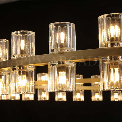 xinyue Lighting Harrison 2-Tier Round Chandelier 60″, 108-Lights