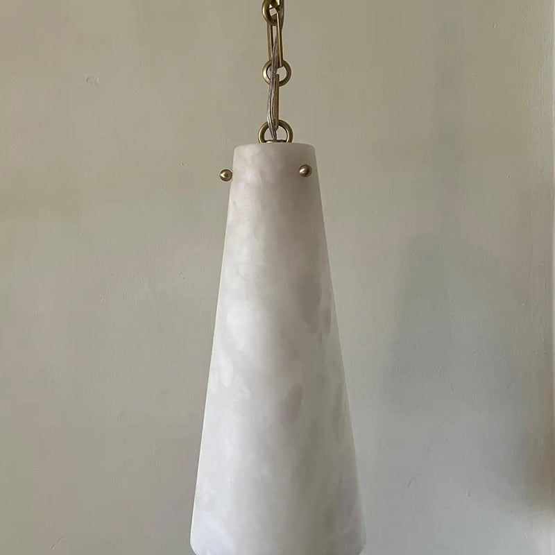 Contemporary Casey Chandelier 5-Light Vintage Alabaster Pendant Cluster