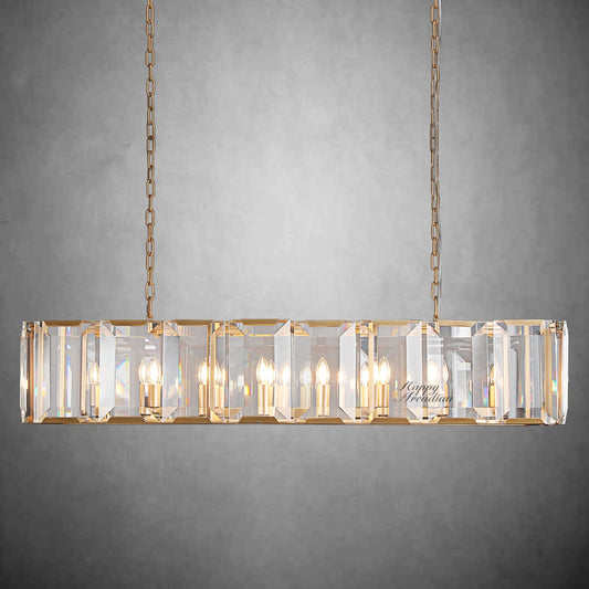 xinyue Lighting Crystal Rectangular Chandelier