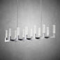 12 Light Rectangular Crystal Dianyi LED Chandelier // Silver