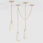 Contemporary Casey Chandelier in Alabaster, 3-Light Vintage Alabaster Pendant Cluster