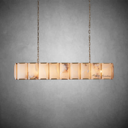xinyue Calcite Rectangular Chandelier  for Dining Room Bedroom