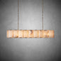 xinyue Calcite Rectangular Chandelier  for Dining Room Bedroom