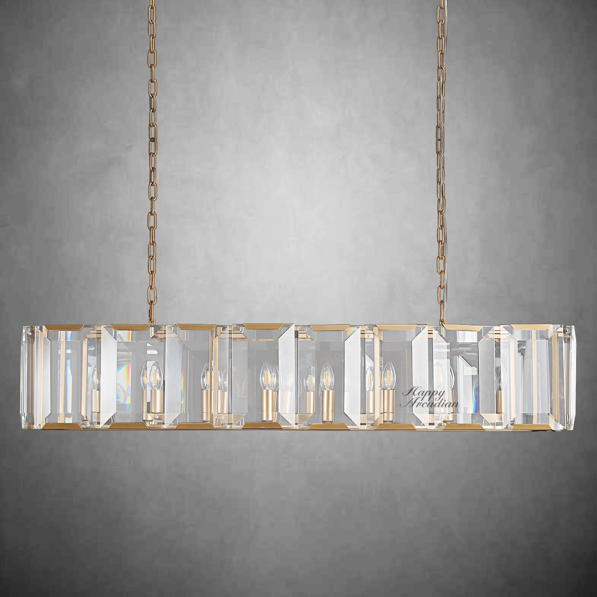 xinyue Lighting Crystal Rectangular Chandelier