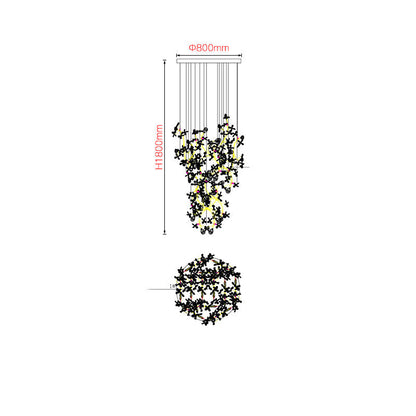 Modern Crystal Branch Chandelier Luxury Home Lighting