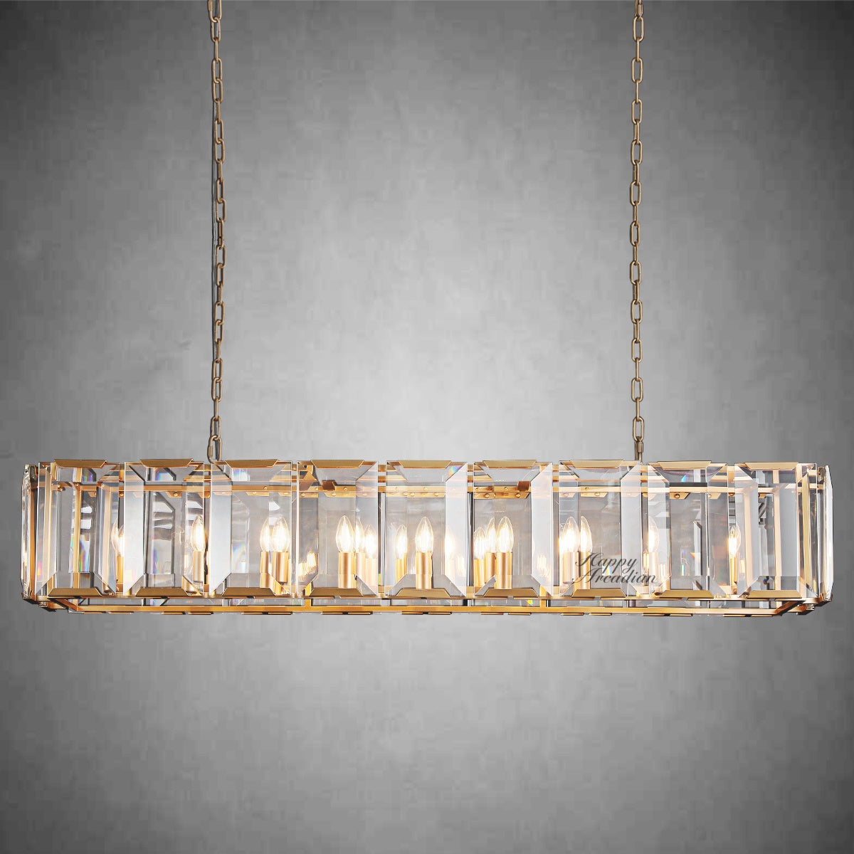 xinyue Lighting Crystal Rectangular Chandelier