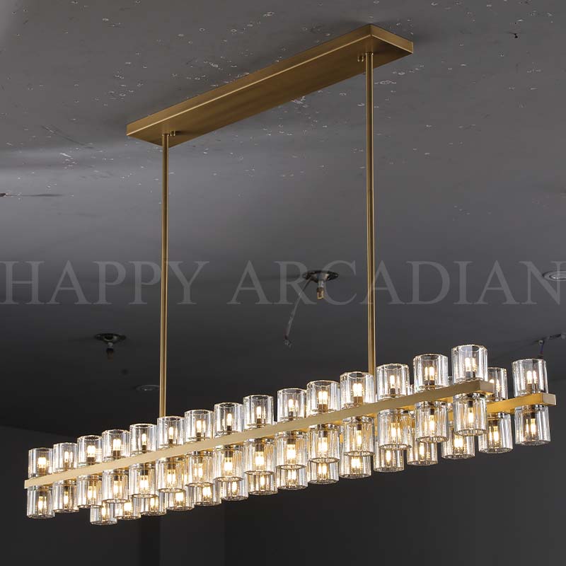 xinyue Lighting  Harrison Crystal Rectangular Chandelier 54" 72"