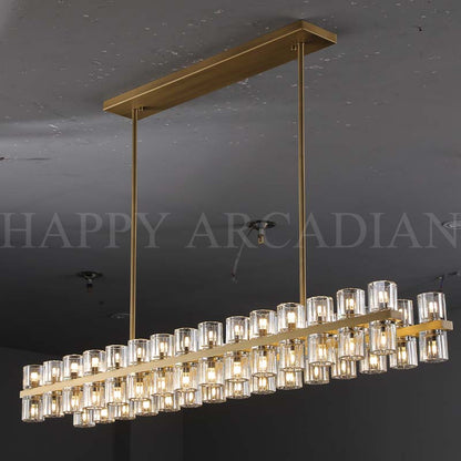 xinyue Lighting  Harrison Crystal Rectangular Chandelier 54" 72"