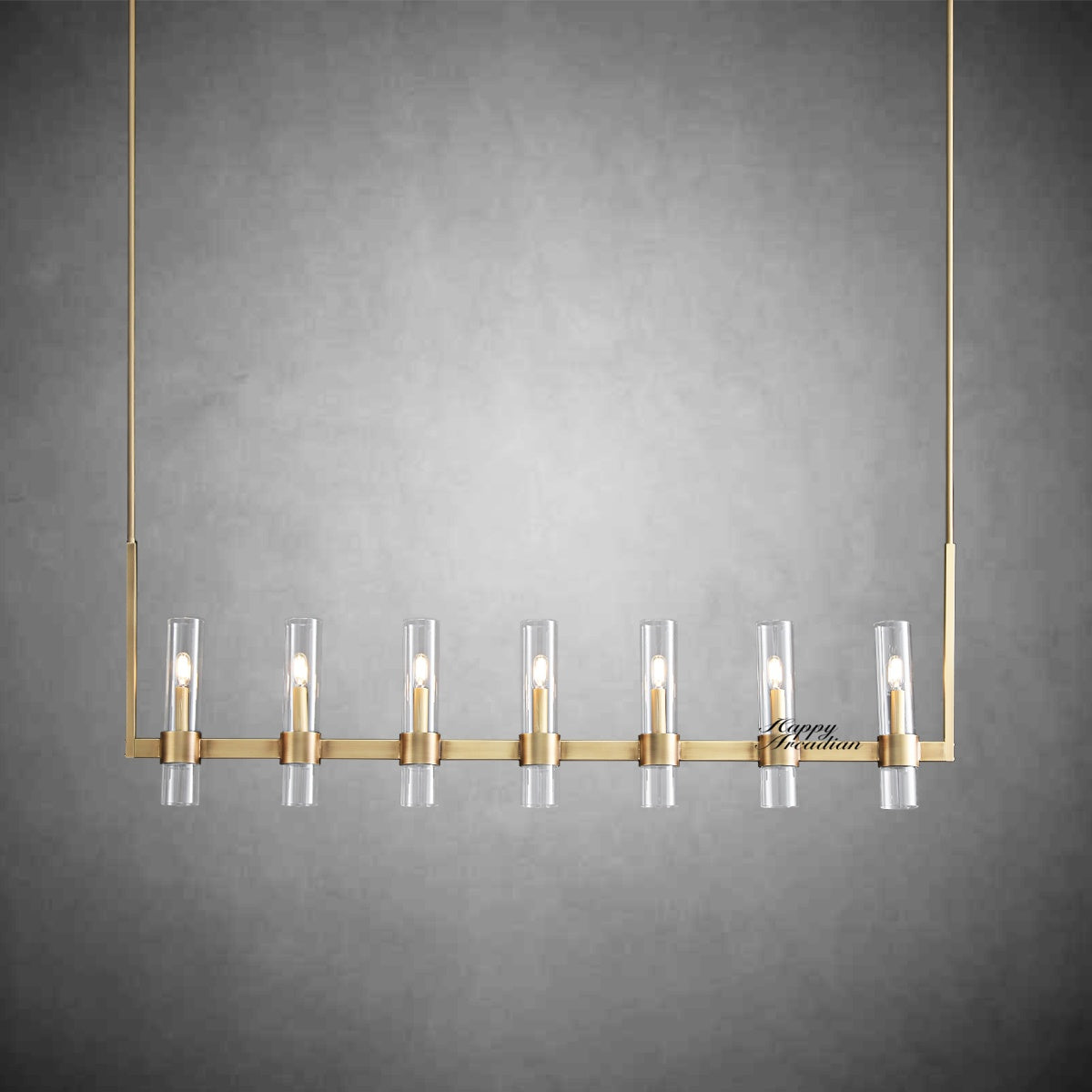 xinyue Lighting Rebecca Linear Chandelier Modern 60", 7-Light