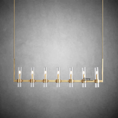 xinyue Lighting Rebecca Linear Chandelier Modern 60", 7-Light