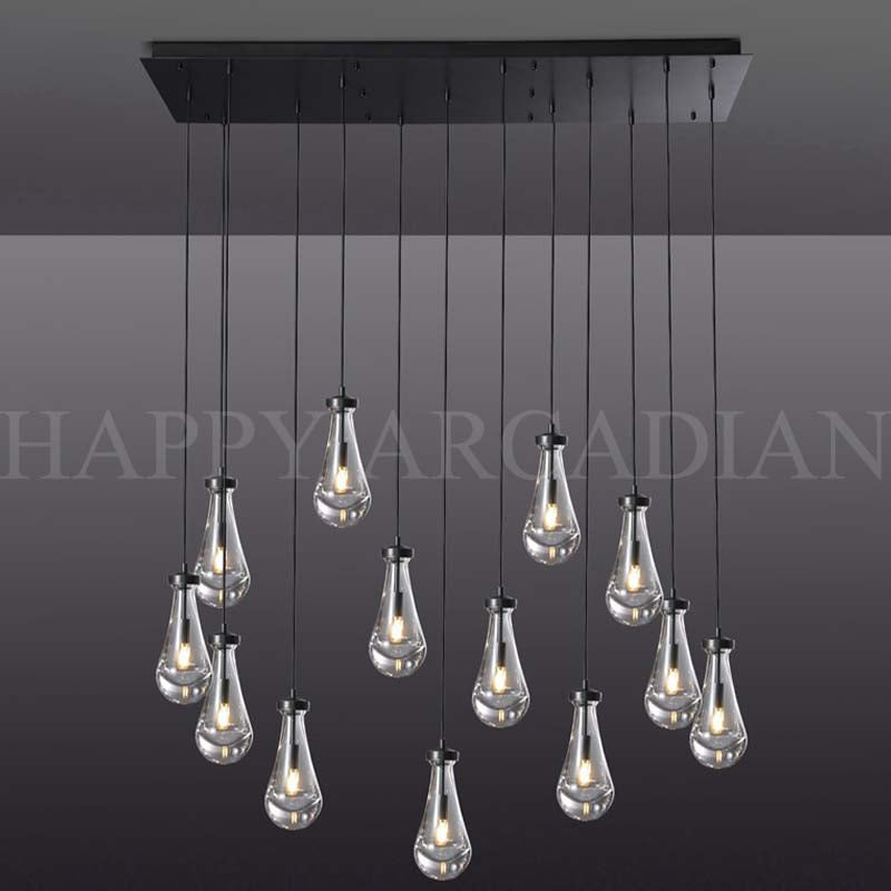 Raindrop Linear Chandelier 54″,13-Lights