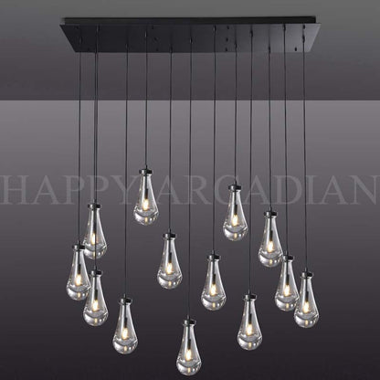 Raindrop Linear Chandelier 54″,13-Lights