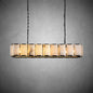 xinyue Calcite Rectangular Chandelier  for Dining Room Bedroom