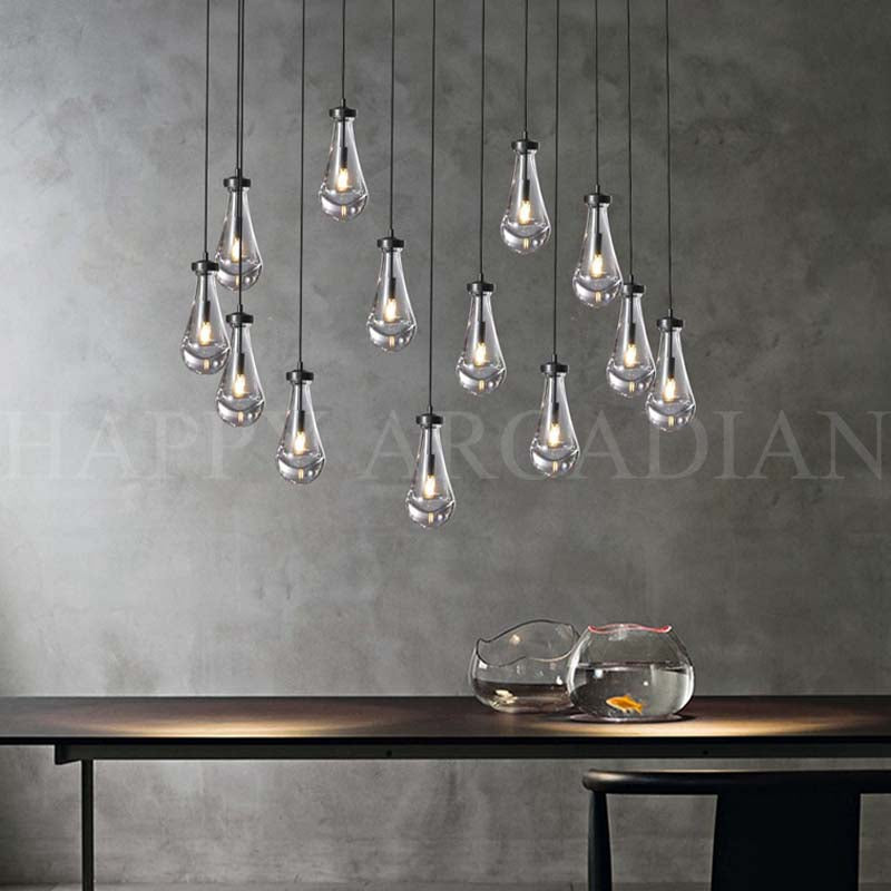 xinyue Lighting Raindrop Linear Chandelier 54″,13-Lights