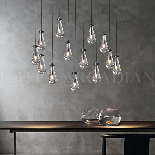 xinyue Lighting Raindrop Linear Chandelier 54″,13-Lights