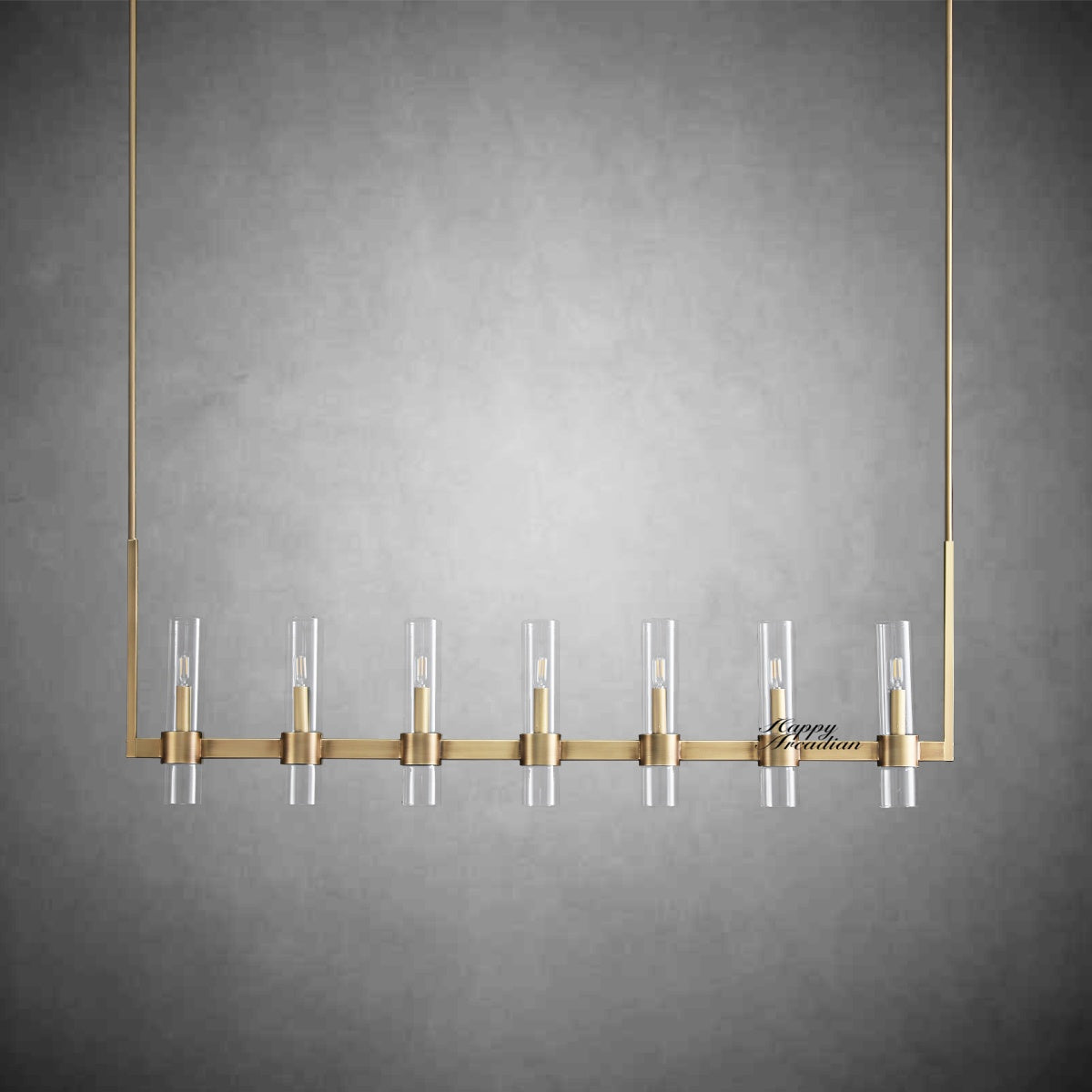 xinyue Lighting Rebecca Linear Chandelier Modern 60", 7-Light