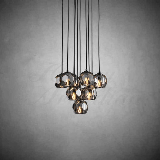 xinyue Bola De Crystal Round Cluster Chandelier 14" 19''