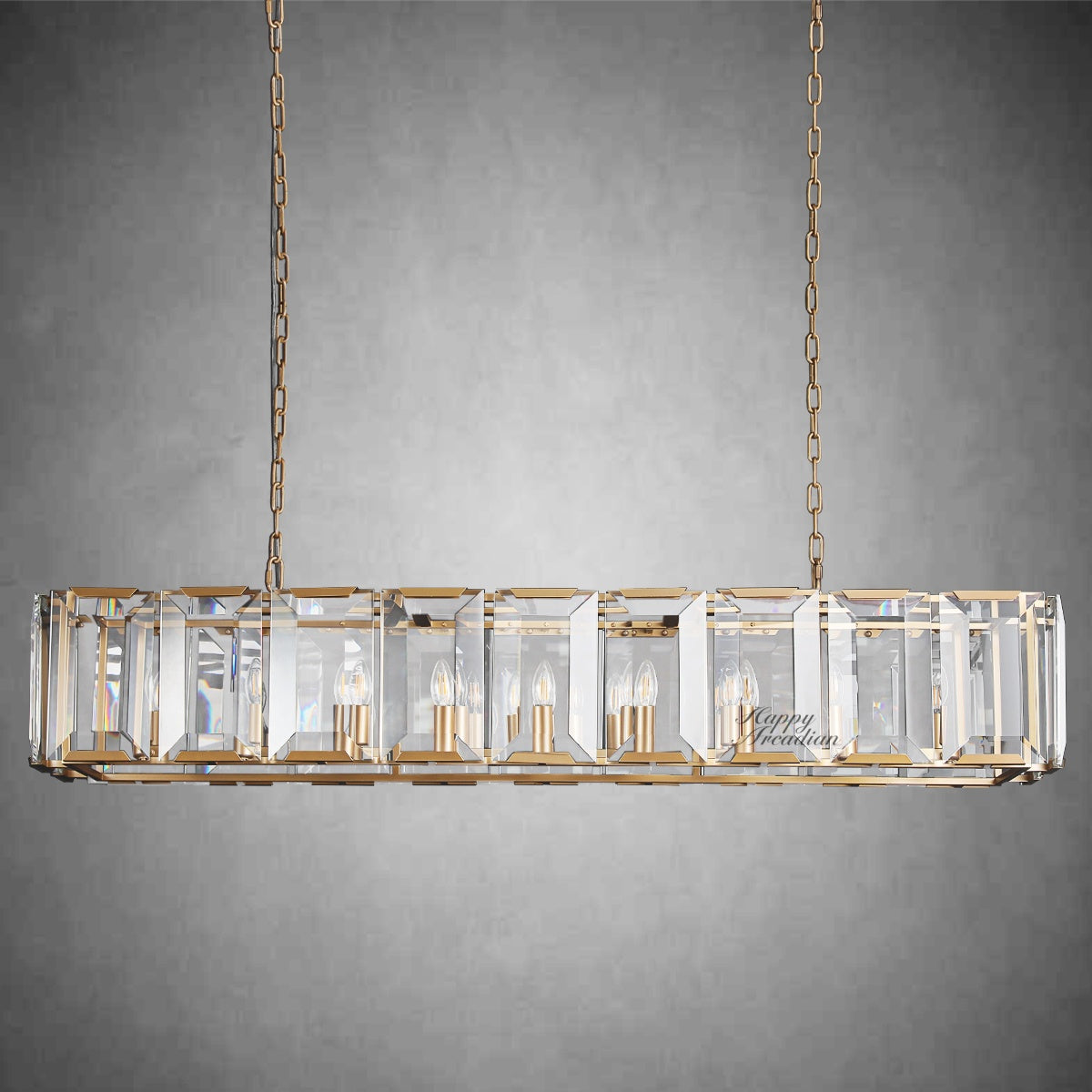 xinyue Lighting Crystal Rectangular Chandelier