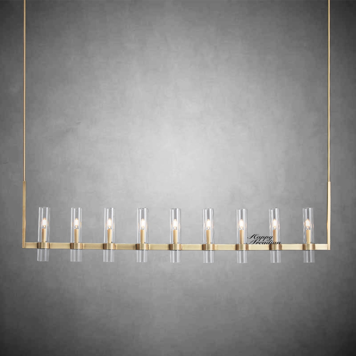 xinyue Lighting Rebecca Linear Chandelier Modern 71", 9-Light
