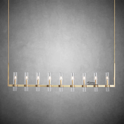 xinyue Lighting Rebecca Linear Chandelier Modern 71", 9-Light