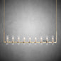 xinyue Lighting Rebecca Linear Chandelier Modern 71", 9-Light